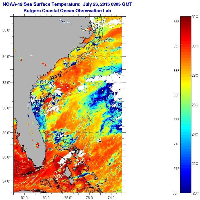 Florida surface current sea temperatures gmt thursday july pm rutgers